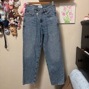 Agolde Criss Cross Jeans High Rise Straight Leg Size 25